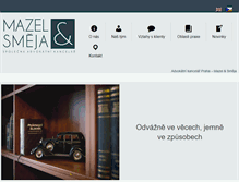 Tablet Screenshot of mazel-smeja.cz